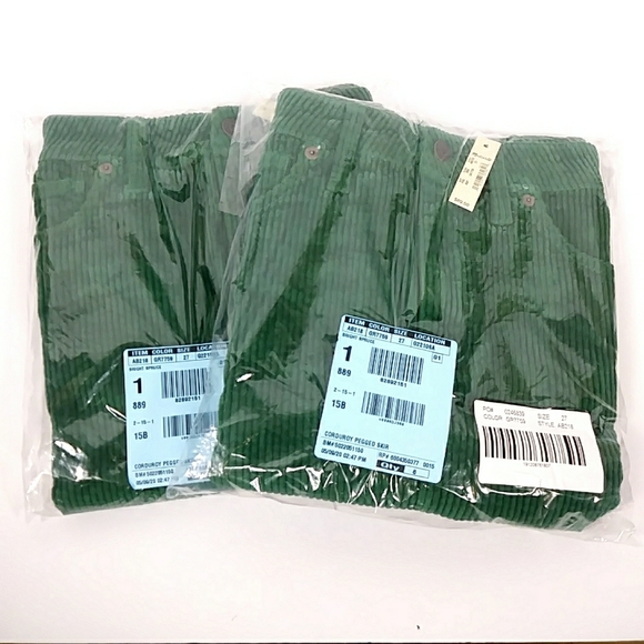 NWT Madewell Green Cordaroy Pegged Skirt - Picture 8 of 8